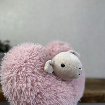 Jellycat Aimee Sheep Soft Toy - Pink Fluffy Lamb Plush Retired Soft Toy 9"