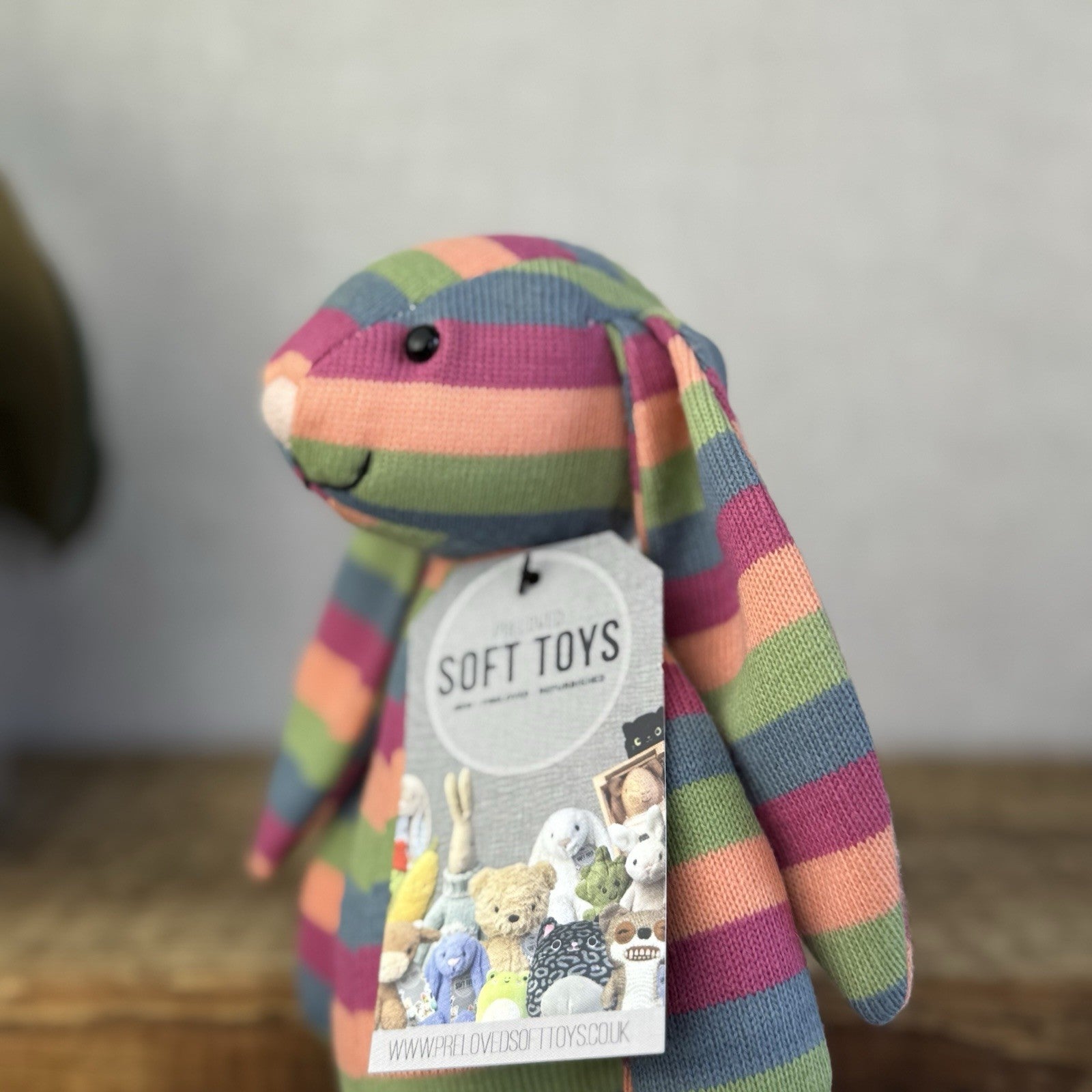 Jellycat Special Edition Natalia Bashful Bunny Jellycat - Striped Rainbow Rabbit