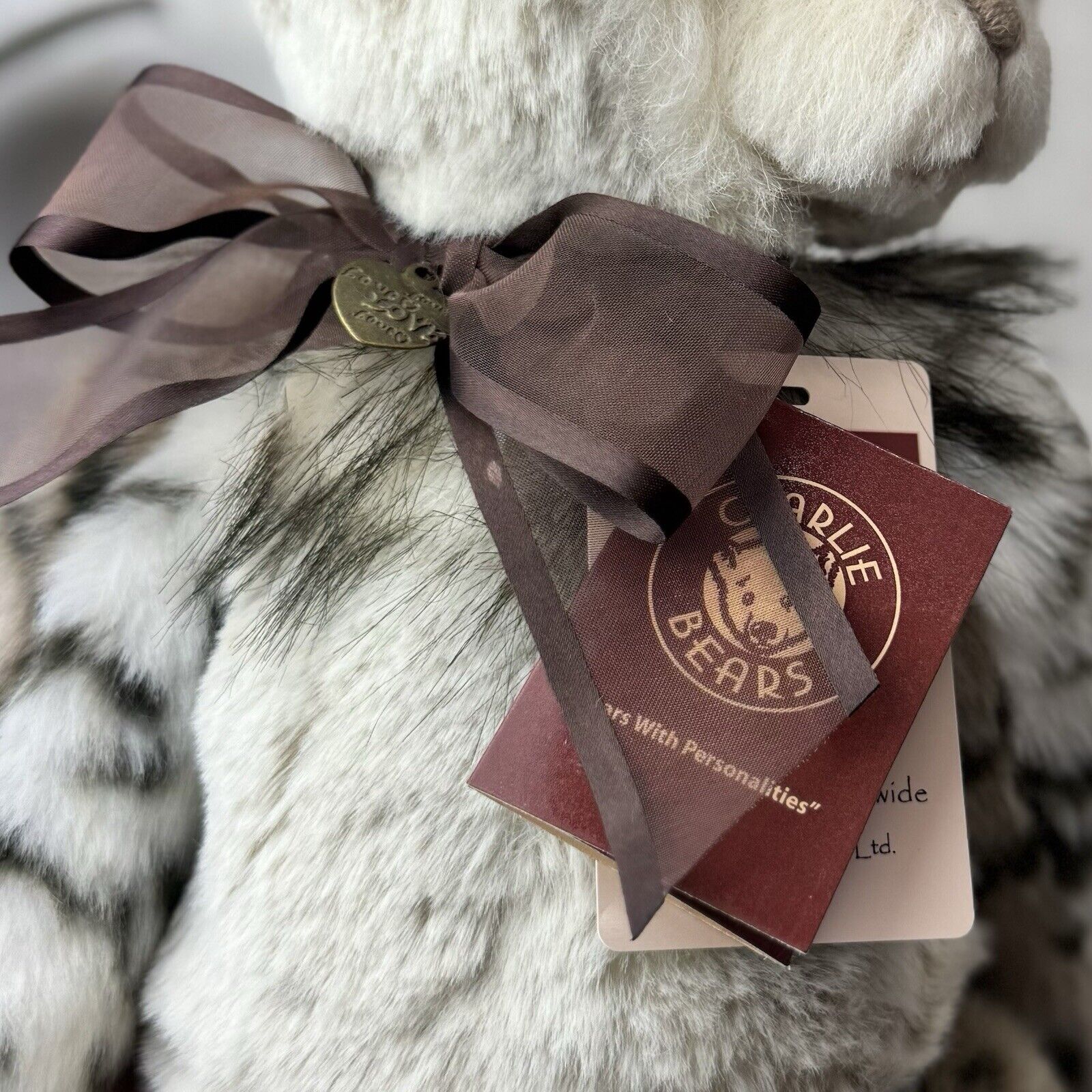 Charlie Bear Genevieve - Plumo Collection - Isabelle Lee Bear Neutral Bear 17”