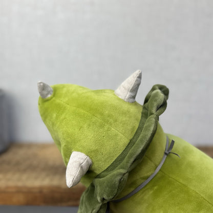 Jellycat Medium Mellow Mallow Dinosaur - Green Triceratops Squishy Plush Beanie