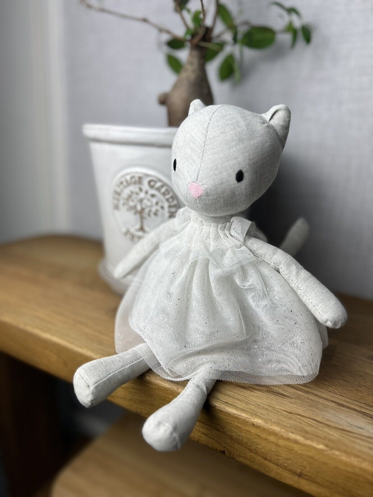 Jellycat Jolie Kitten Cat - Jellycat Cat In Dress - Jellycat Grey Cat Medium
