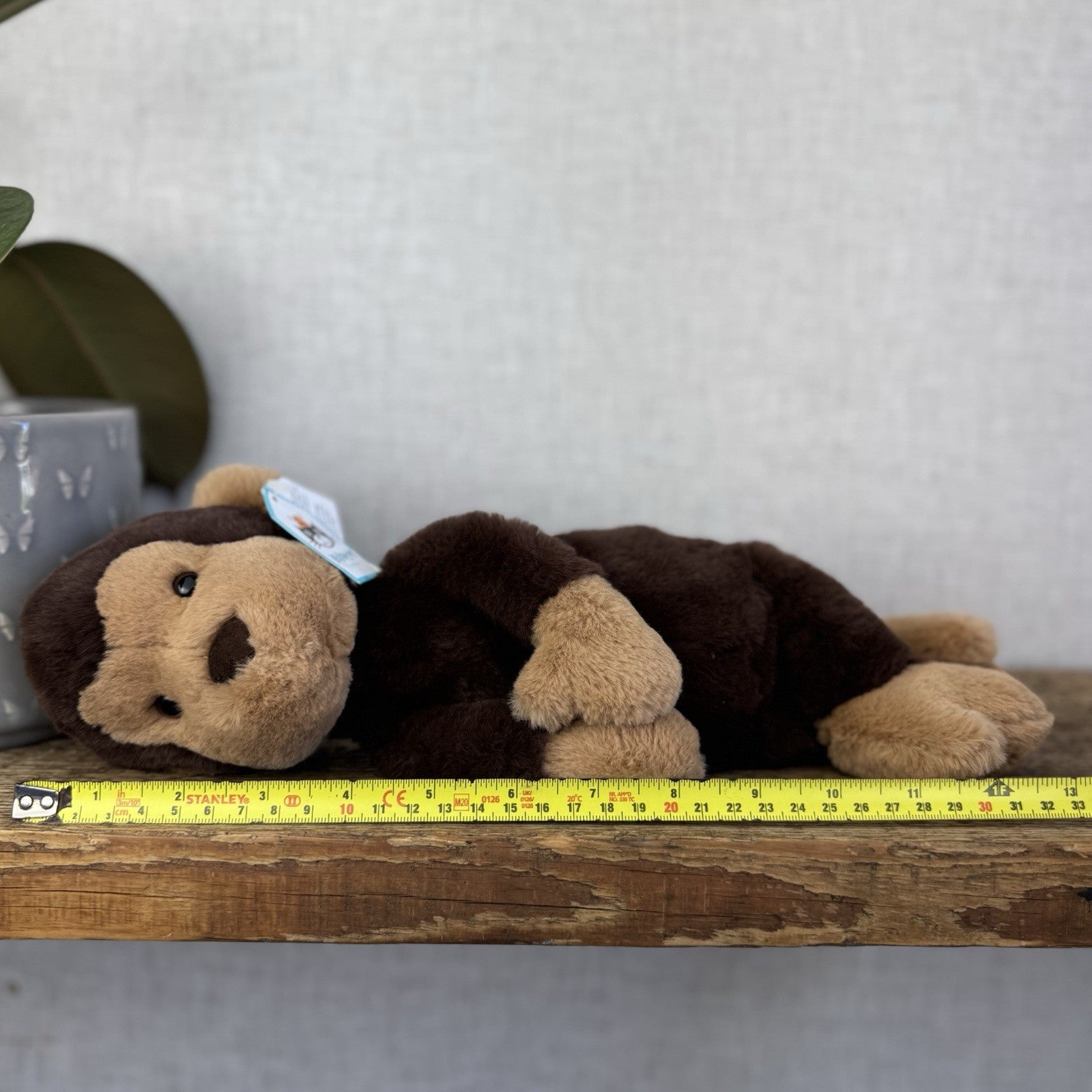 Jellycat Wumper Monkey - New With Tags Deep Brown Monkey Soft Beanie Retired 12”