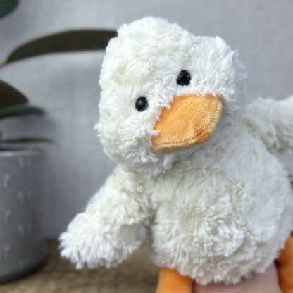Jellycat Millyboo Duck - Small White Curly Fur Duckling Chick Small 10”