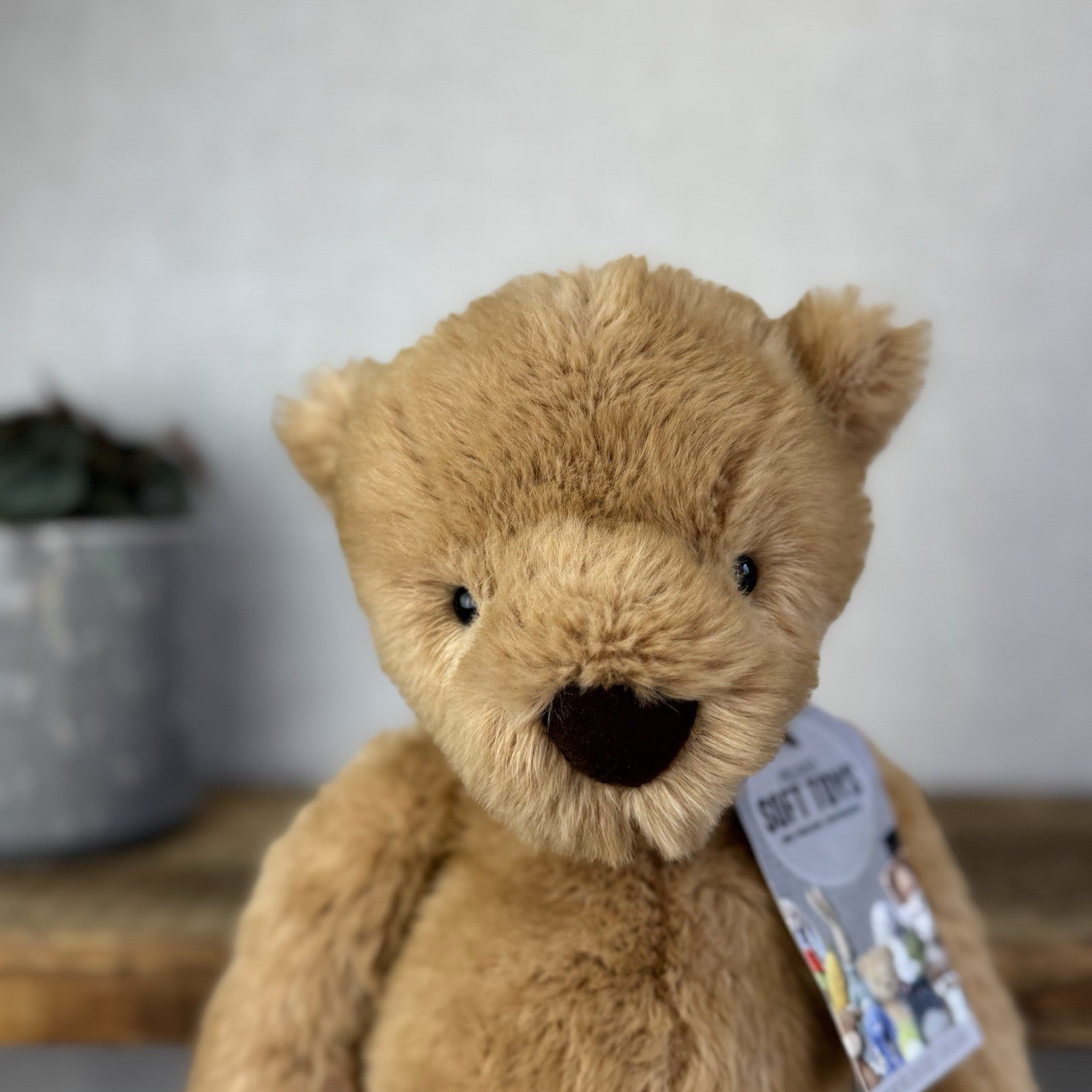 Jellycat Medium Benjamin Bear - Maple Colour Larger Beanie Bear Plush Bear 14”