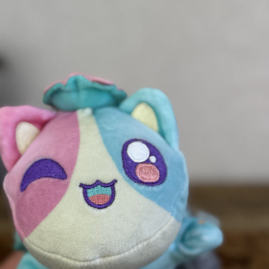 Aphmau MeeMeows - Maccaron Cat - Pink/Blue Kawai Cute Collectible Plush 5"