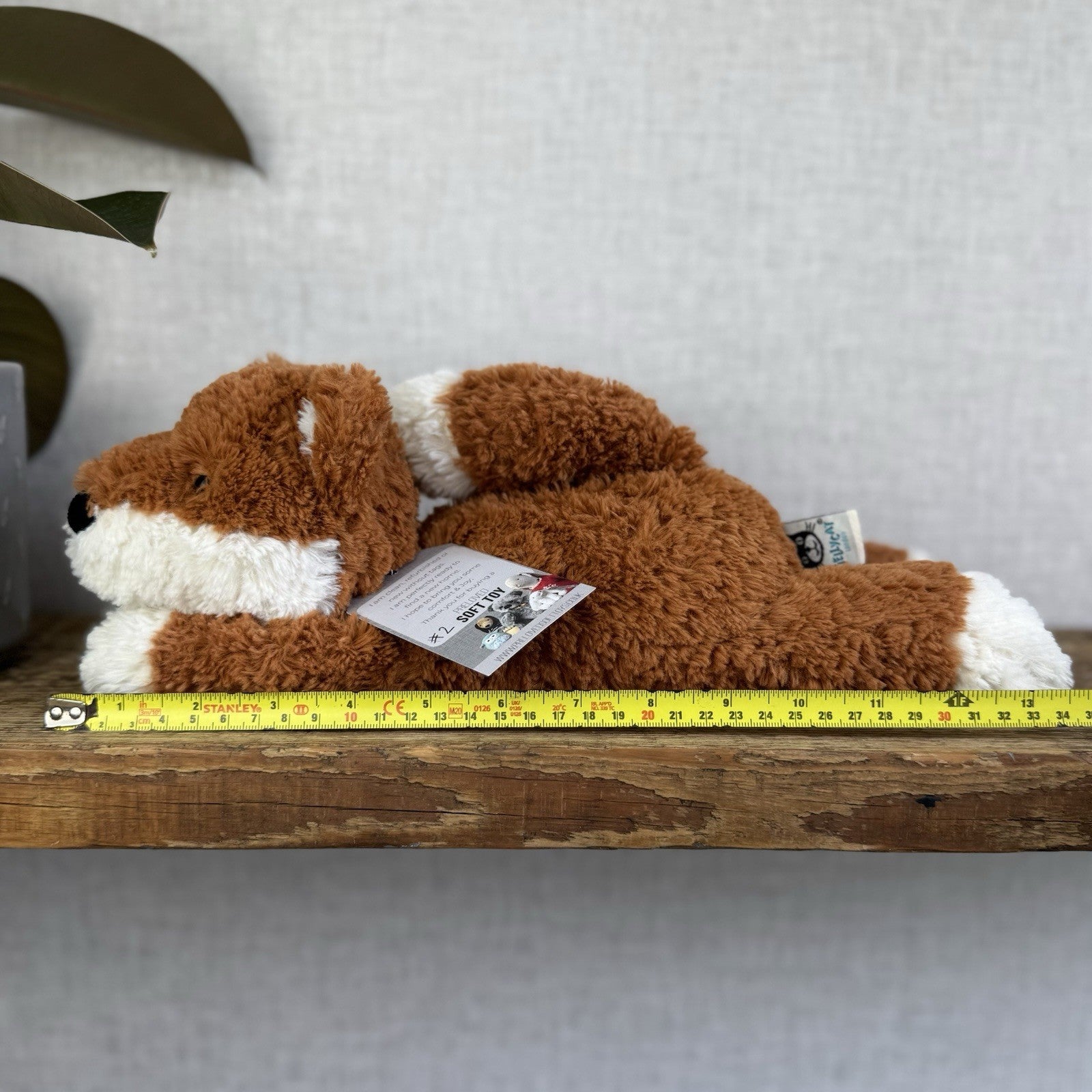 Jellycat Tumblie Fox Laying Curly Fox Plush Beanie Lying Fox Soft Toy 12" (#2)
