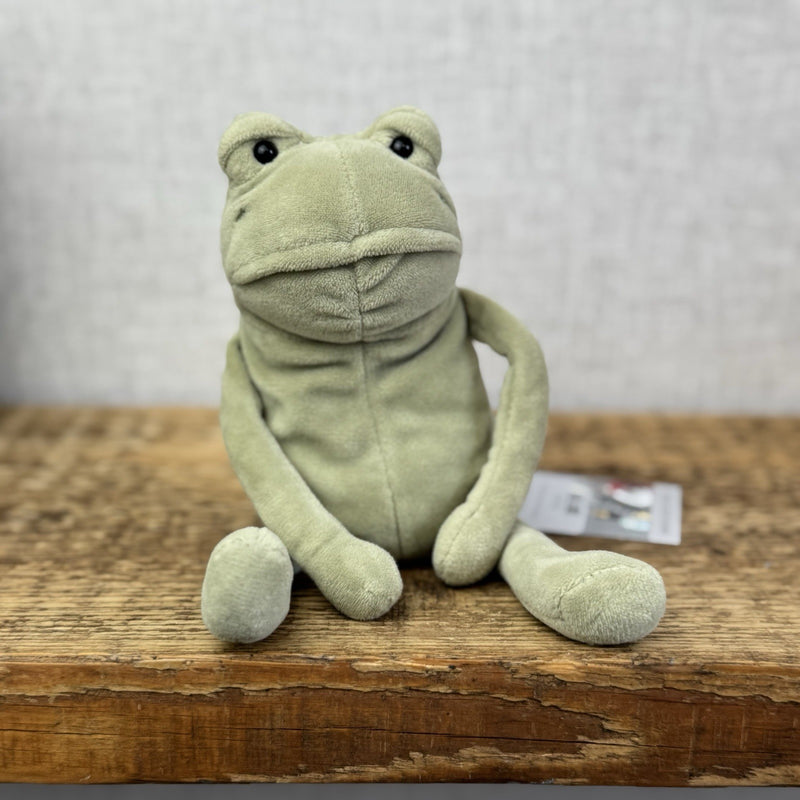 Jellycat Small Furgus Frog - First Edition RARE Velour Frog Beanie NWOT 8”