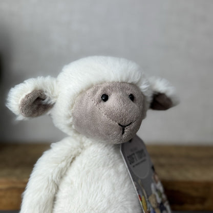 Jellycat Sweetie Lamb - Fluffy White Beige Face Lamb Sheep Beanie Rare 11"