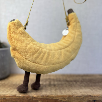 Jellycat Amuseable Banana Bag - Fruit Jellycat Bag Soft Plush Collectible 8"
