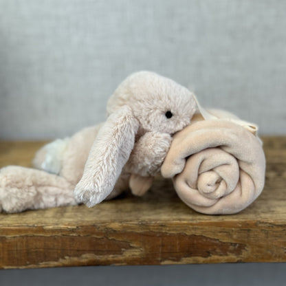 Jellycat Smudge Bunny Soother - Smudge Comforter Soft Toy Peachy Bunny Soother
