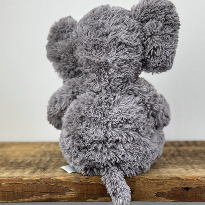 Jellycat Archibald Elephant - Grey Medium Beanie Textured Retired Elephant 11"