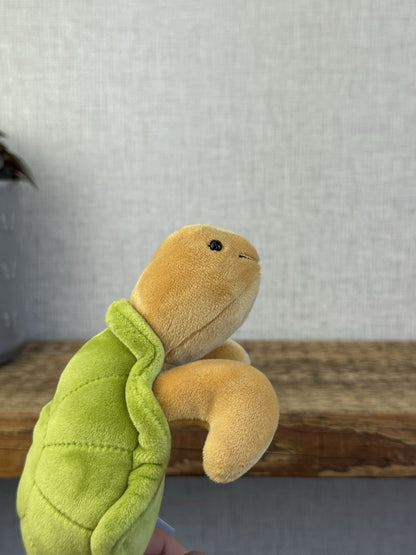 Jellycat Small CeeCee Turtle - Small Green Velour Turtle Beanie retired 6” (#2)