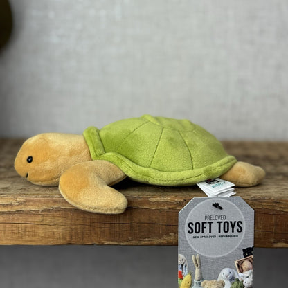 Jellycat Small CeeCee Turtle - Small Green Velour Turtle Beanie retired 6”
