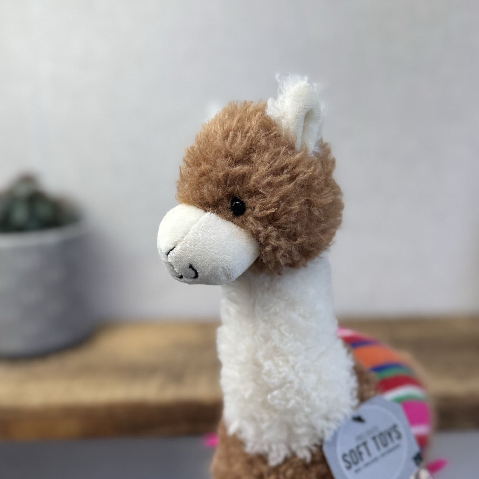 John Lewix X Jellycat Poncho Llama - Curly LLama Beanie Soft Toy Medium 12"