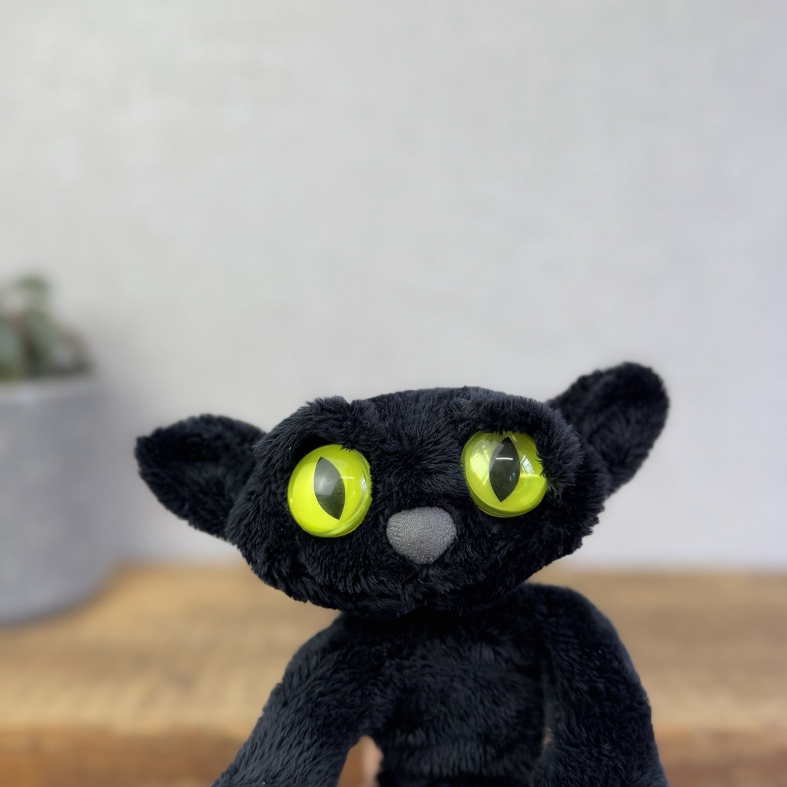 Manhattan Toy Lanky Cats Ziggy - Black Floppy Kitten Soft Toy Without Tag 13”