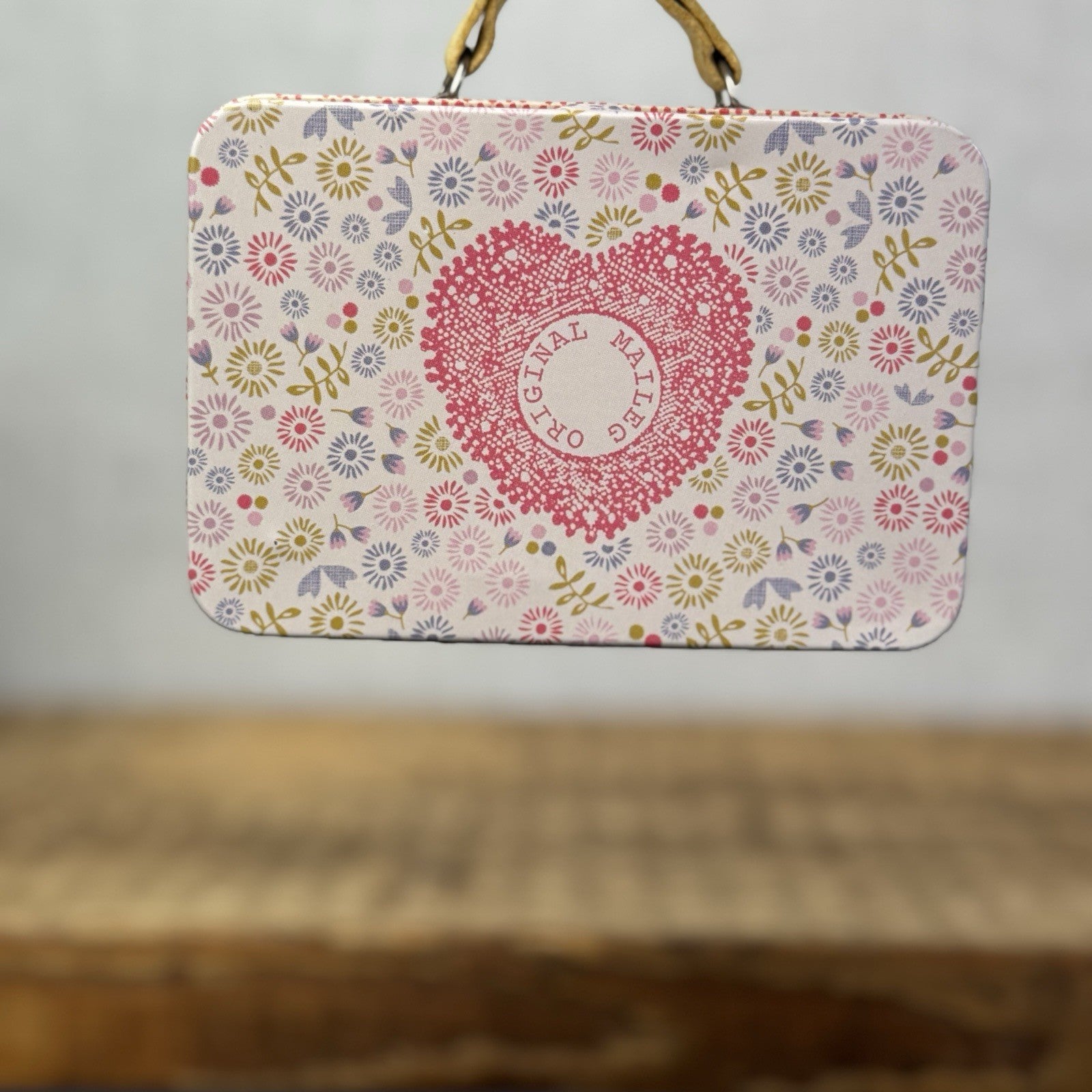 Maileg Little Miss Diva Suitcase Tin BNWOT - Pink Floral Mini Tin Collectible