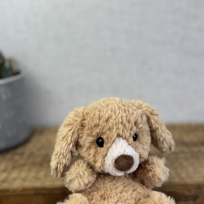 Jellycat Yummy Puppy - Beige/brown Yummy Puppy Small Textured Dog Puppy 6"