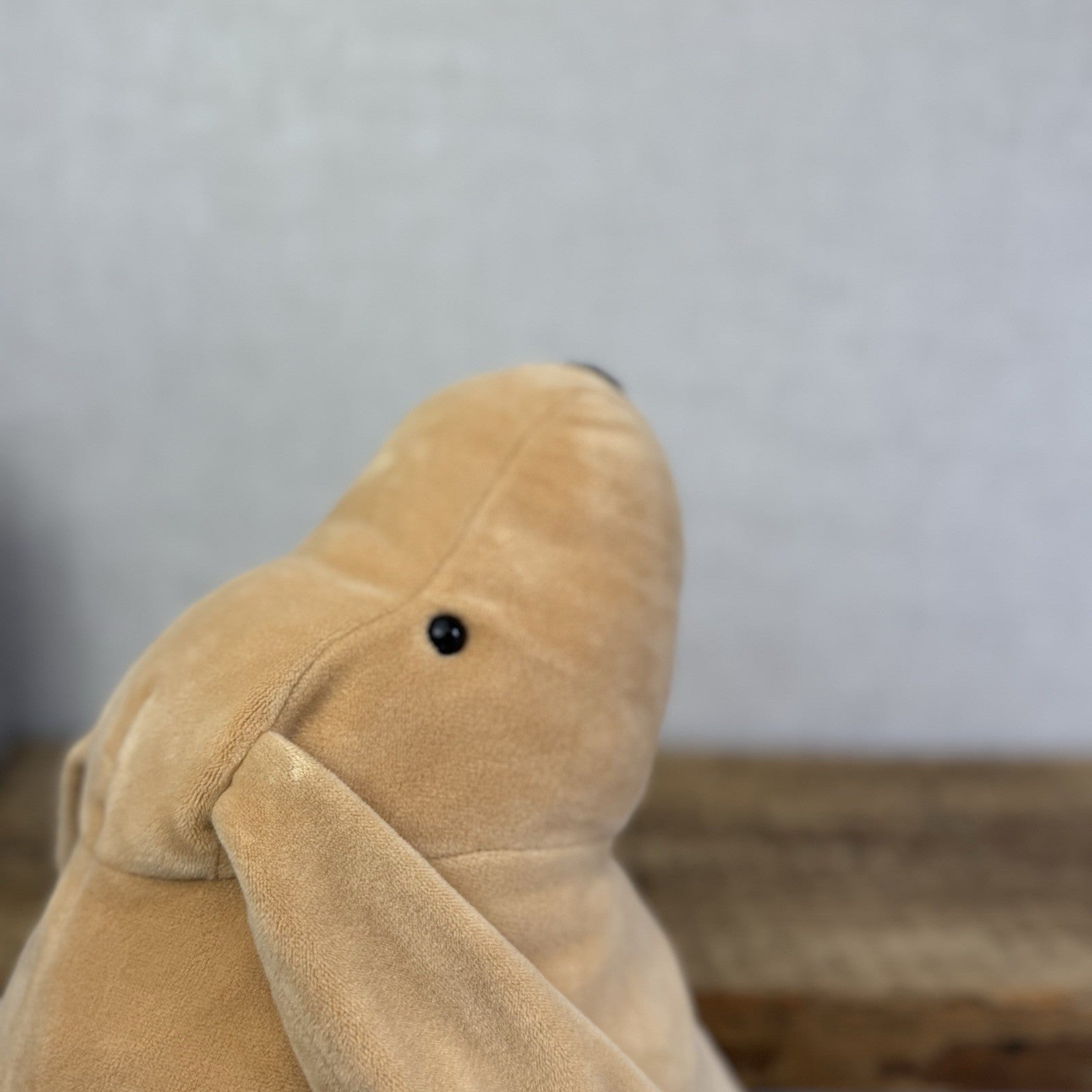 Jellycat Large Mellow Mallow Dog - Beige/Sand Squishy Dog Soft Beanie Toy 12"