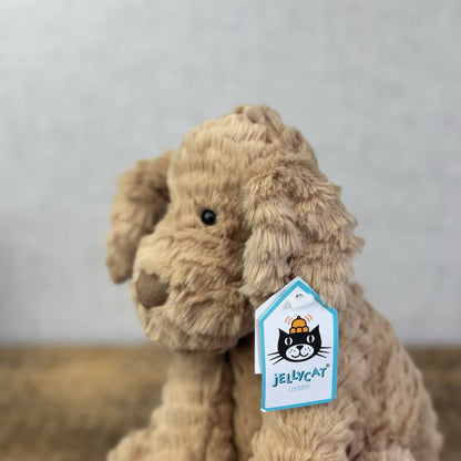 Jellycat Fuddlewuddle Puppy Medium - Light Brown Beige Dog With Tags Rare 8"