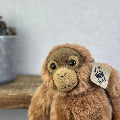 WWF Anna Club Plush - Orangutan Endangered Species Soft Toy Monkey Medium 10"