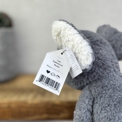 Jellycat Tumbletuft Koala - Grey Koala Bear Soft Toy Beanie Textured 8” New Tags