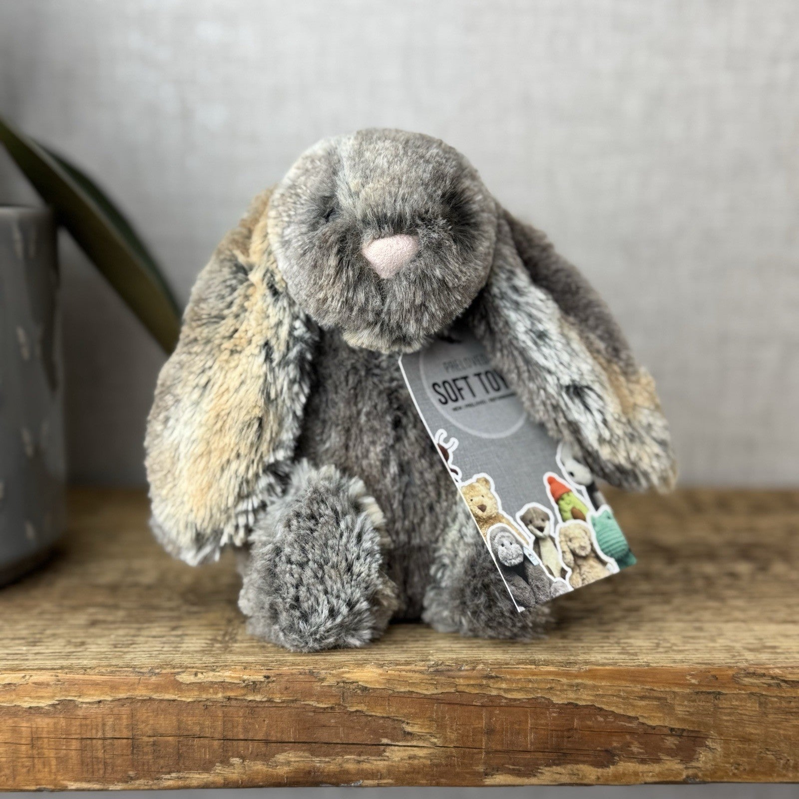 Jellycat Small Cottontail Bunny - Woodland Bunny - Brown Grey Bunny Small 8”