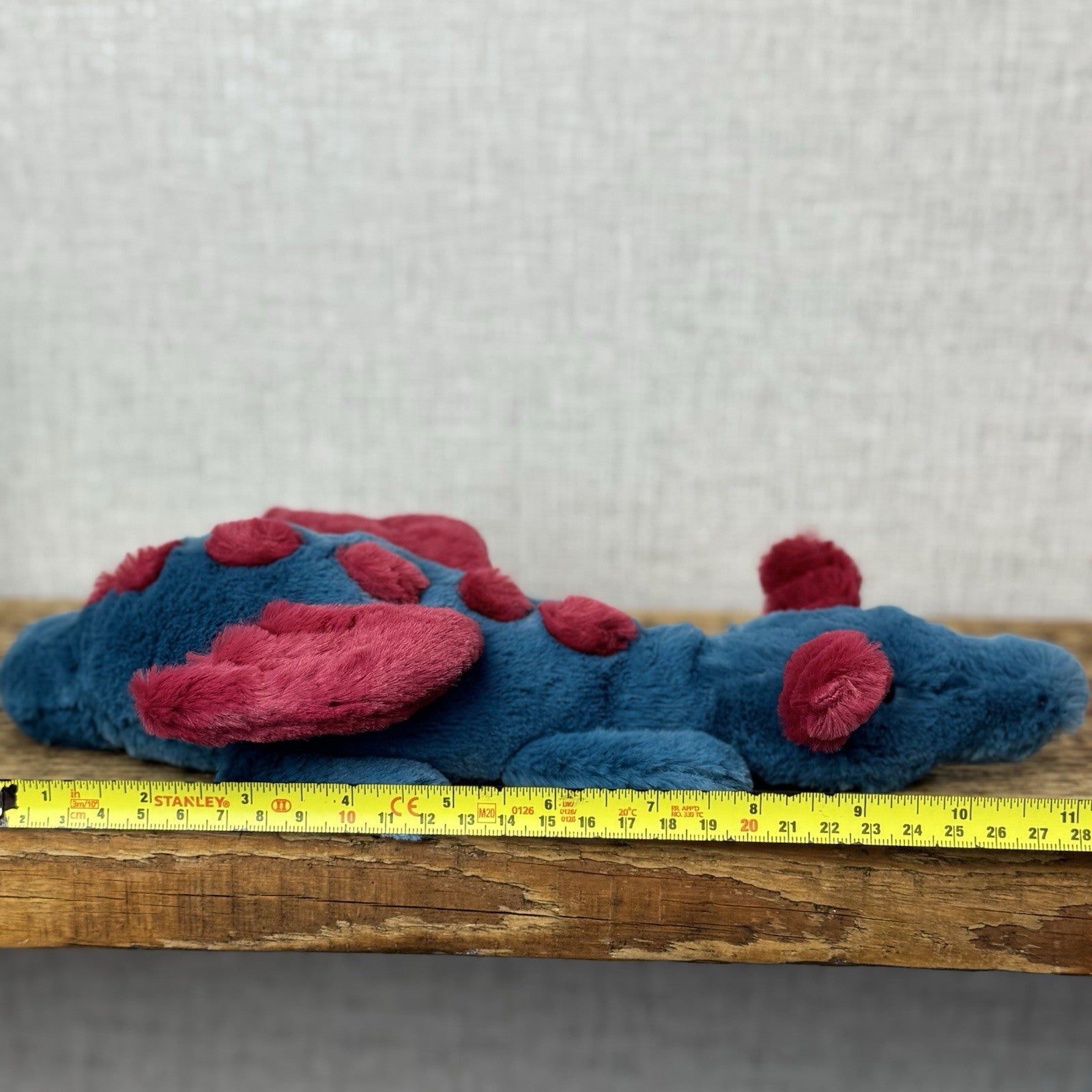 Jellycat Little Dexter Dragon - Red/Blue Beanie Small Dragon Retired 11”