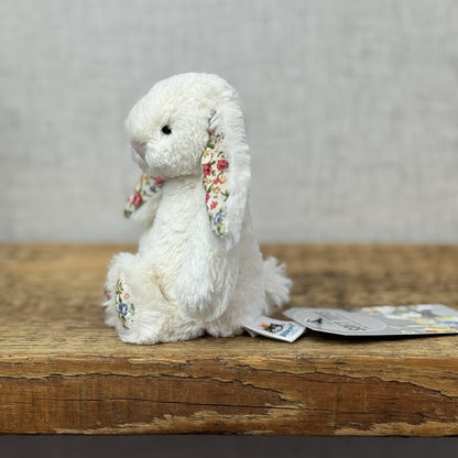Jellycat Tiny Baby Cream Blossom Bashful Bunny - Tiny Floral Rabbit  Bunny 5”