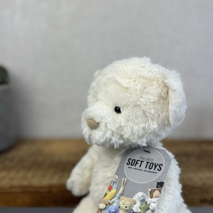 Jellycat Wilkie Bear - Little Jellycat White Traditional Bear Textured Fur Rare