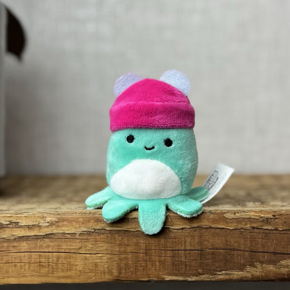Squishmallow Squishville - Zobey Ocopus - Octopus Tiny With Pink Hat Squish 2"