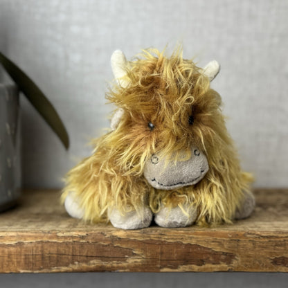 Jellycat Small Truffles Cow - Fluffy Cow Cushion Small Highland Cow Retired 7”