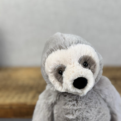 Jellycat Small Bailey Sloth - Small Grey Sloth Snugglet Rare Retired With Tags