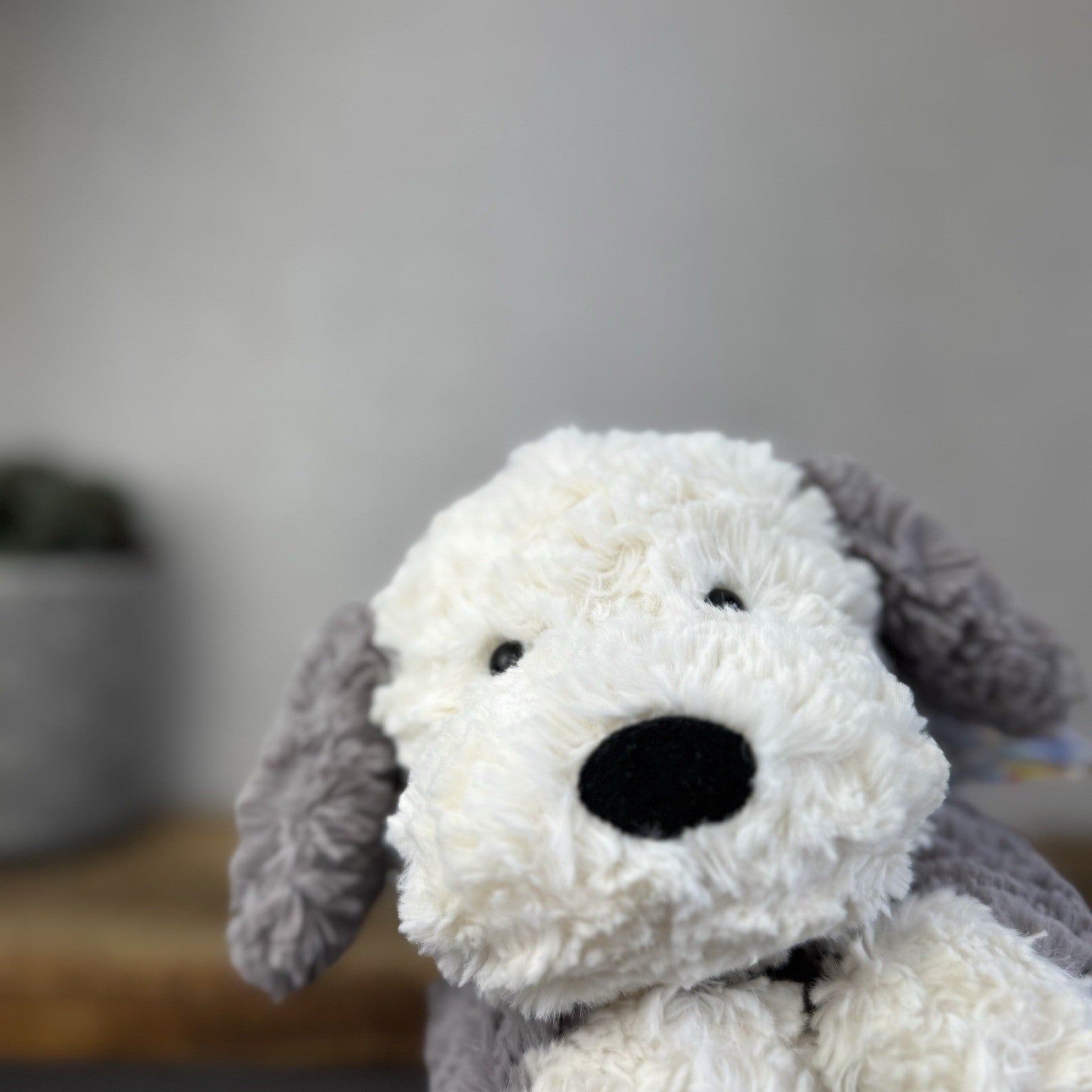 Jellycat Tumblie Sheepdog Grey & White Puppy Dog Soft Toy Plush Dog 12" (#4)