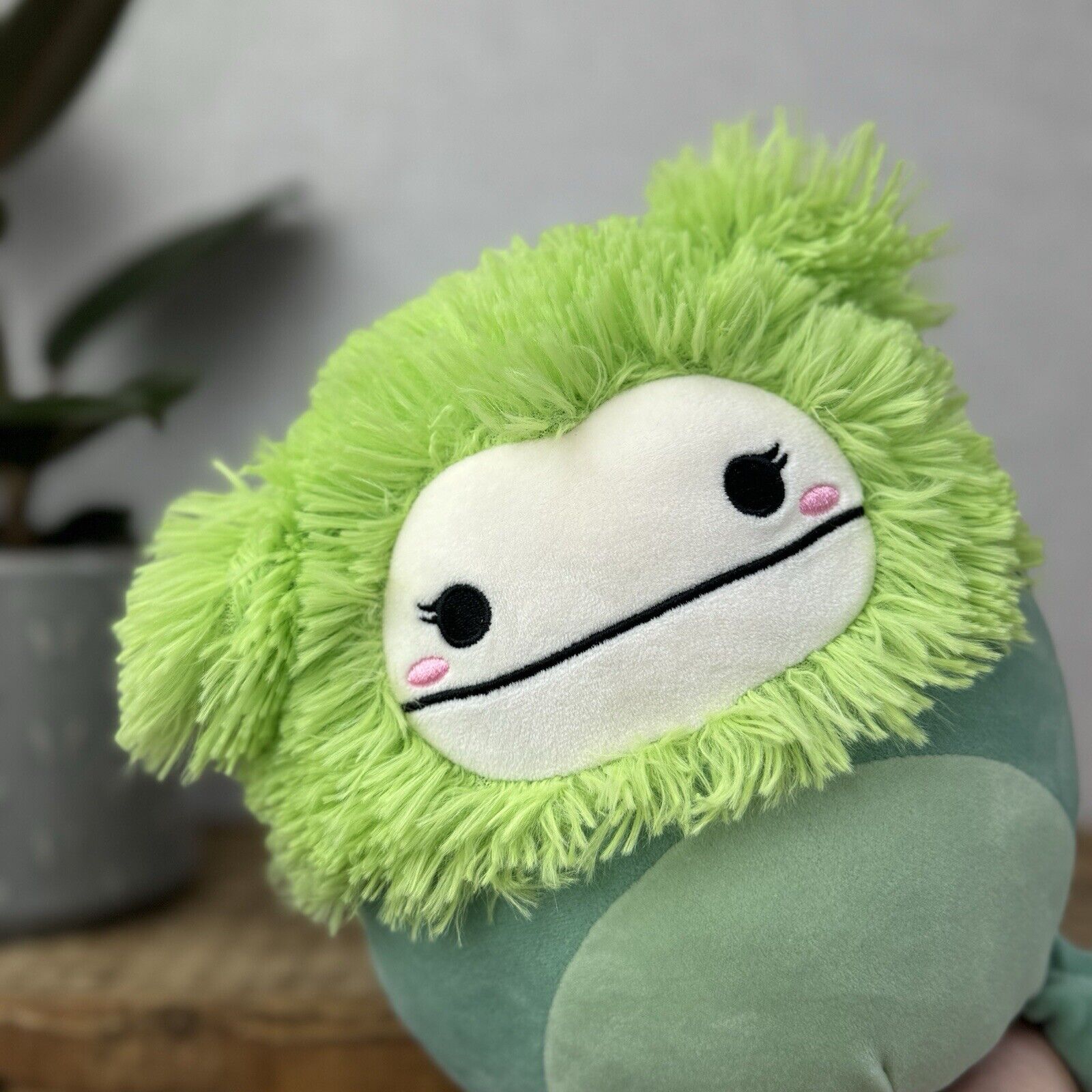 Squishmallows Bren the Green Bigfoot - Green Fluffy Soft Toy Squish Yeti 7.5"