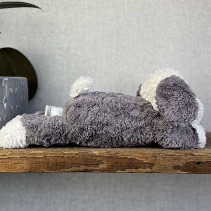 Jellycat Tumblie Sheepdog Grey & White Laying Puppy Dog Soft Toy Plush 14” (#3)
