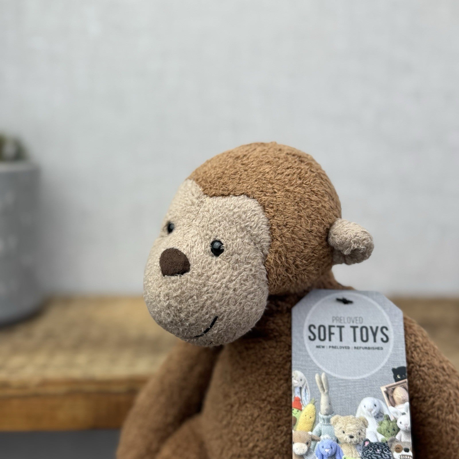 Jellycat Pelhamby Monkey - Medium Monkey Rare Retired Jellycat 12”