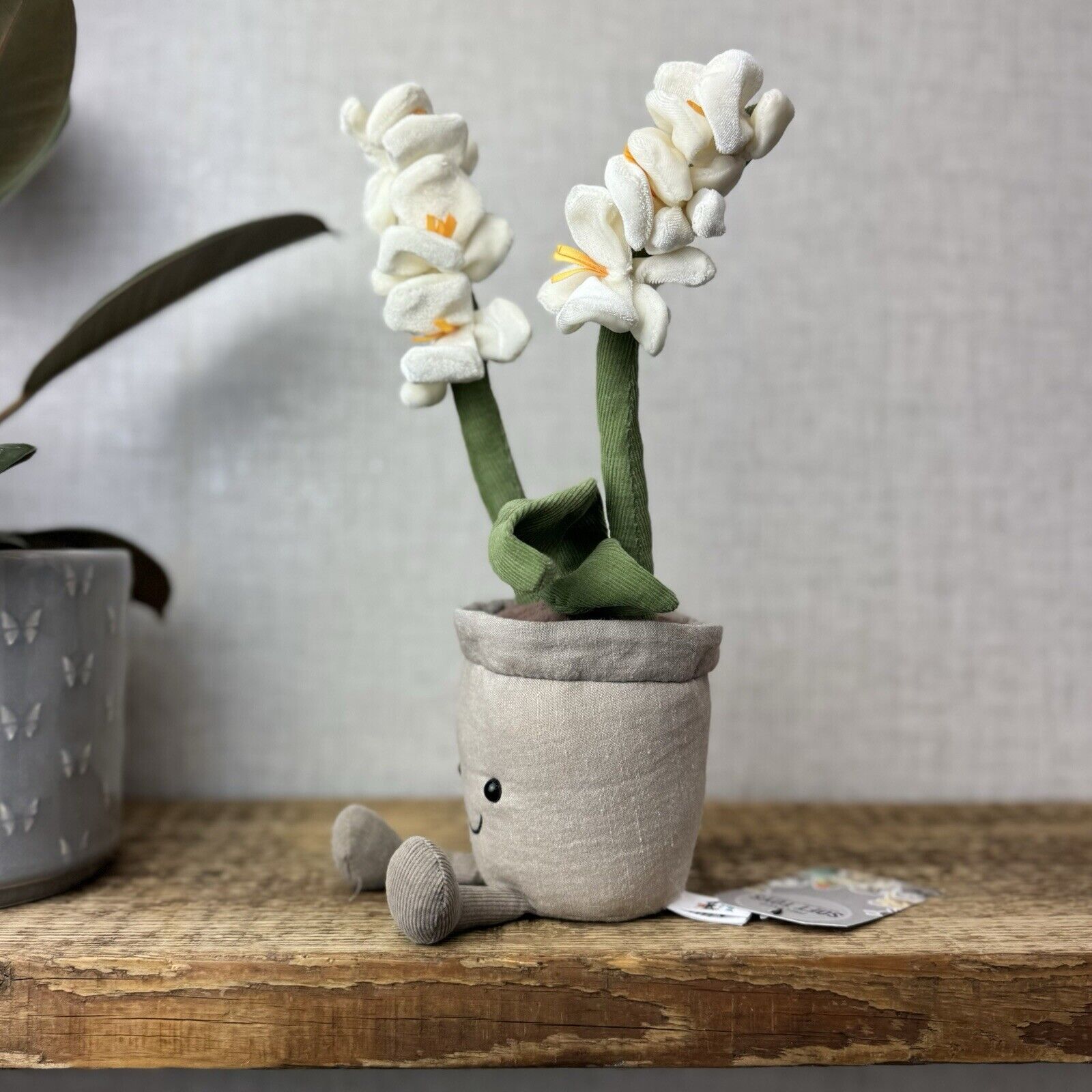 Jellycat Amuseable White Orchid - Retired Jellycat Potted Plant Medium 12"