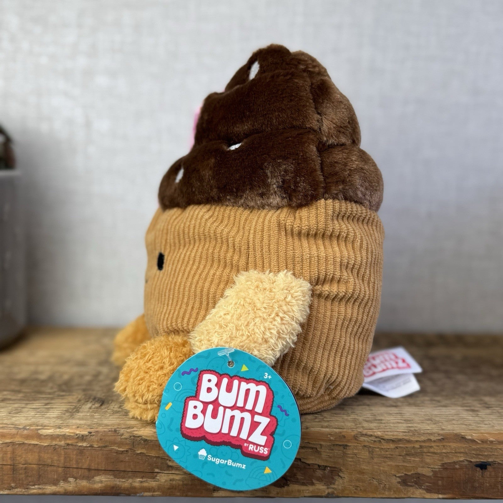 BumBumz SugarBumz Cooper The Cupcake - Russ Cupcake Beanie Soft Toy NWT 7.5"