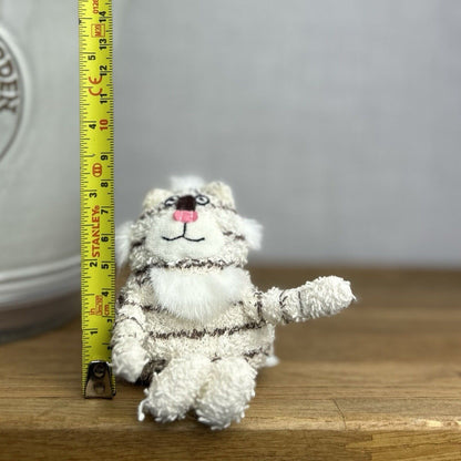 Jellycat Baby Scat Cat Soft Plush Toy Cream Brown Striped 6"