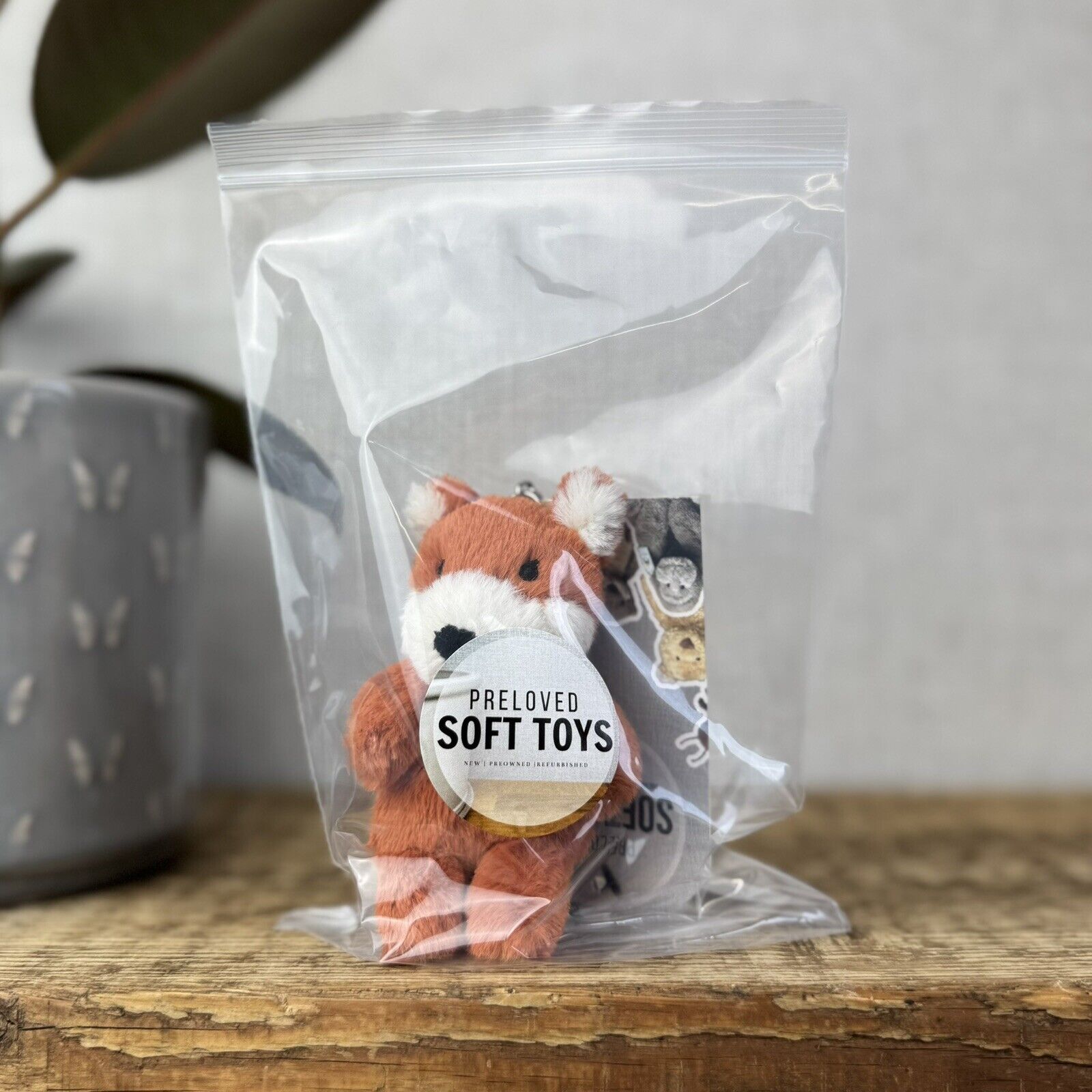Jellycat Bashful Fox Bag Charm - Rare Tiny Fox Keyring Retired Collectible