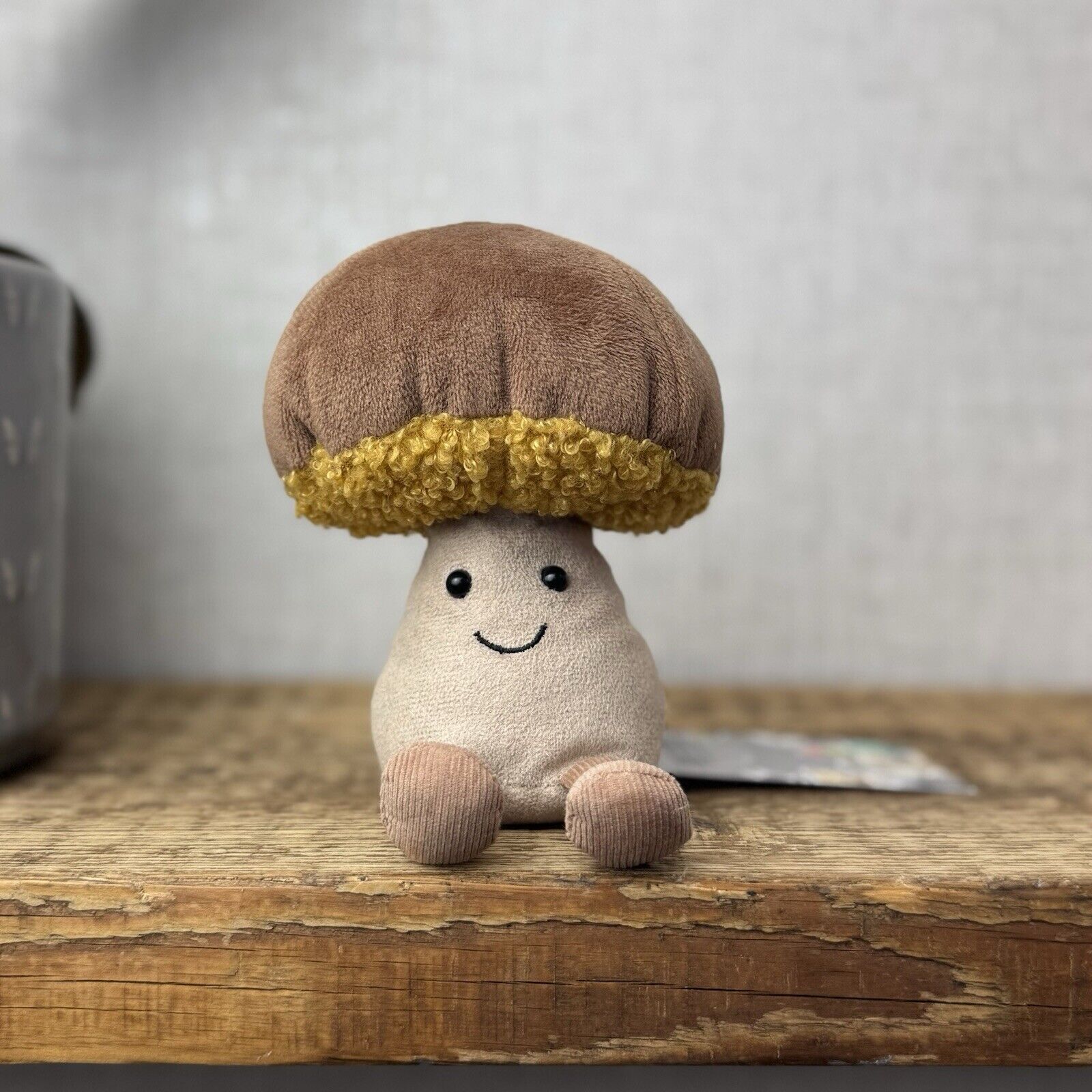 Jellycat Amuseable Toadstool - Small Mushroom Plush Beanie With Legs 8"
