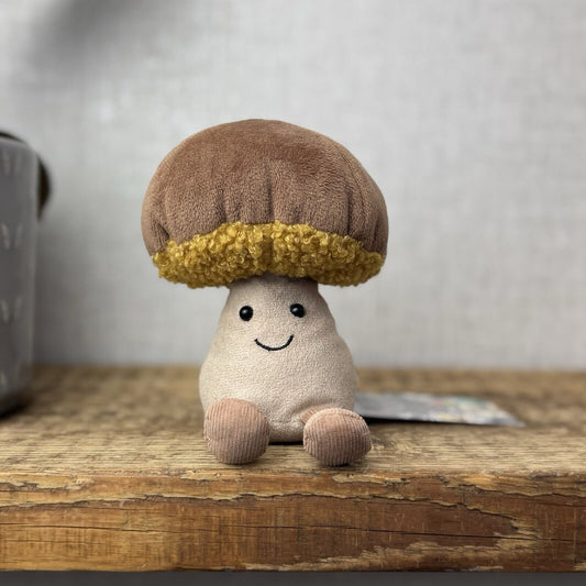 Jellycat Amuseable Toadstool - Small Mushroom Plush Beanie With Legs 8"
