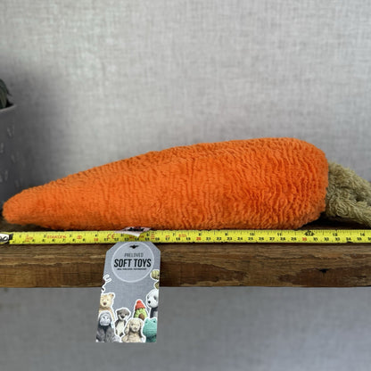 Jellycat Large Amuseable Carrot - Orange Fluffy Carrot Beanie Plush Retired 15"