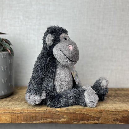 Jellycat Small Bunglie Monkey - Bunglie Grey Gorilla Vintage Soft Toy Rare 10"