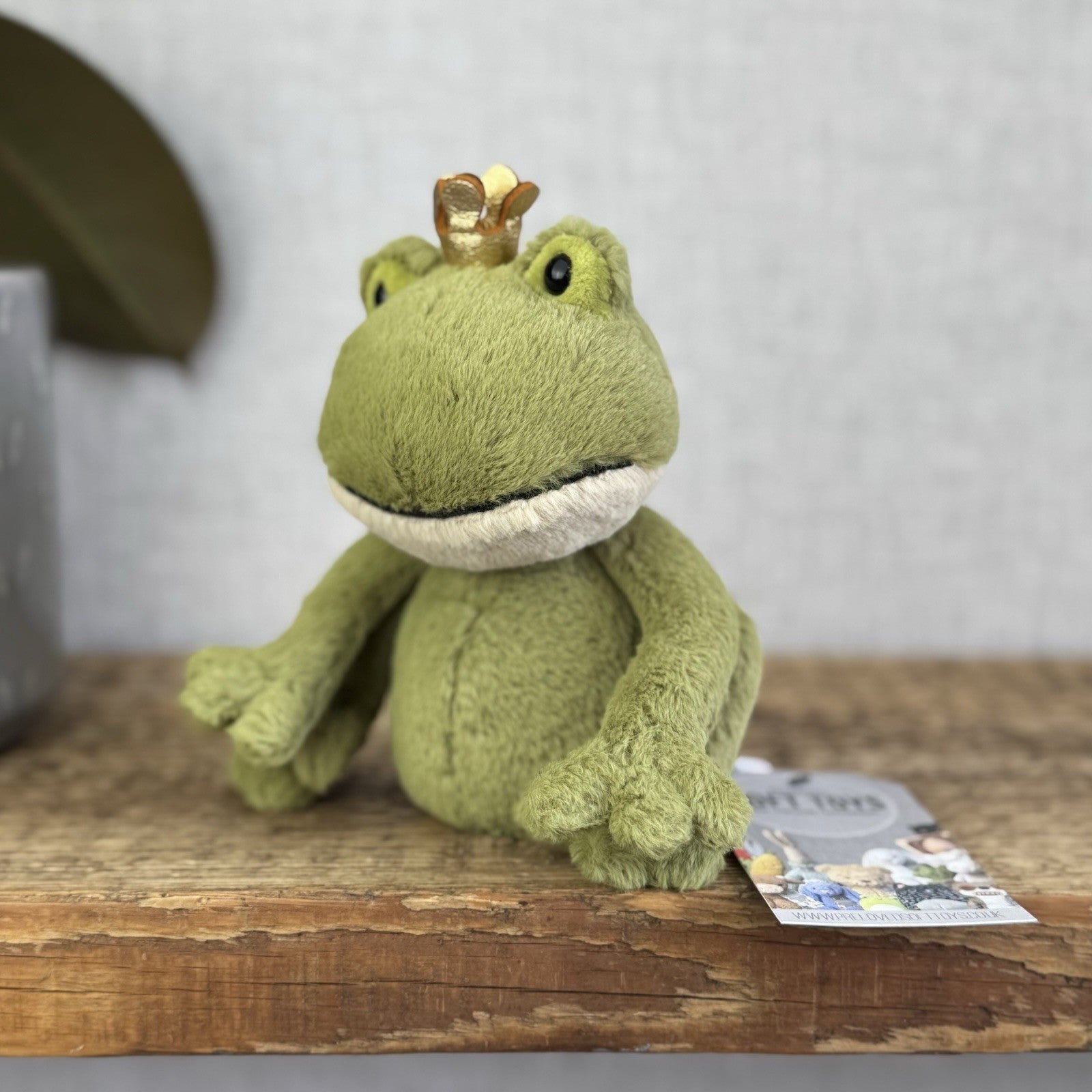 Jellycat Small Felipe Frog Prince - Little Frog In Crown - Jellycat Frog Small