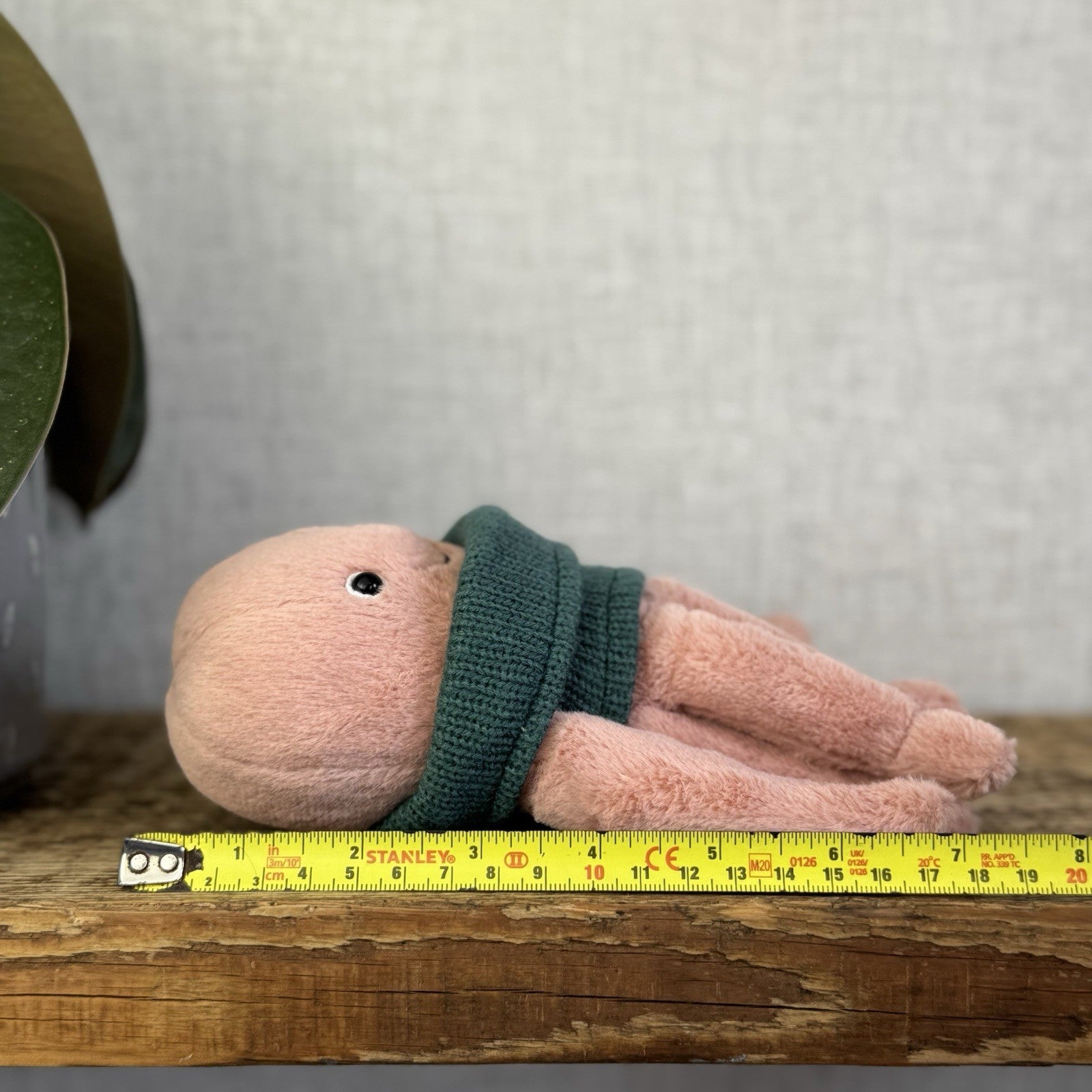 Jellycat Cozy Crew Octopus - Peach Octopus Beanie In A Jumper Cute Retired  5"