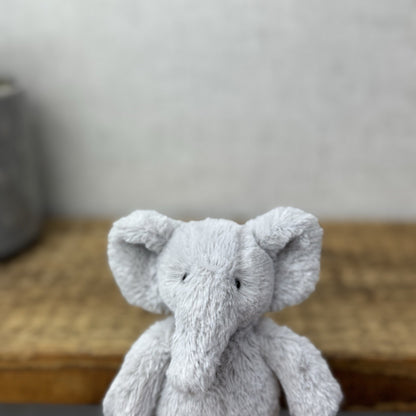 The Little White Company Tiny Bashful Grey Elephant - Mini Elephant (Jellycat) 