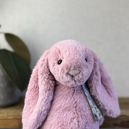 Jellycat Medium Bashful Tulip Bunny - Pink Rabbit Beanie Plush Medium 12" (#3)