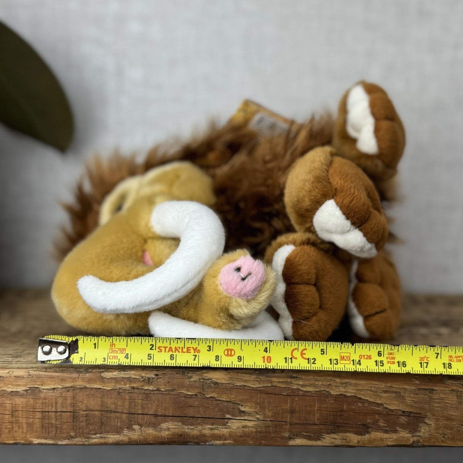 Keel Toys Xtinctables Wooly Mammoth Plush - Big Eyed Mammoth Plush With Tags 7”