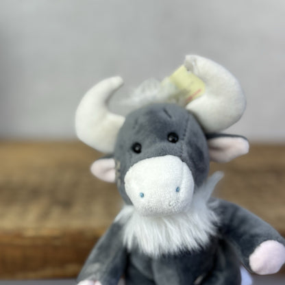 Blue Nose Friends Noo #79 - Dark Grey Wildebeest Soft Toy New With Tags 
